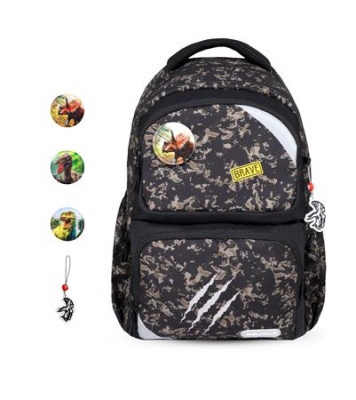 Iskolatáska, cipzáras, BELMIL "Maxi Pack Dinosaur World", dinoszaurusz