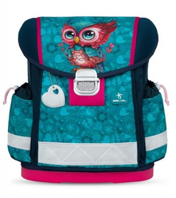 Iskolatáska, fémcsat, BELMIL "Classy Cute Owl", bagoly