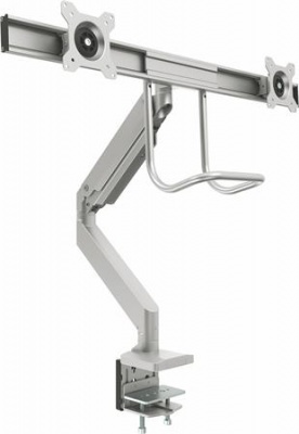 Monitortartó kar, két monitorhoz, FELLOWES "Eppa™ Crossbar", ezüst