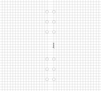 Kalendárium betét, jegyzetlap, A4, kockás, FILOFAX, fehér