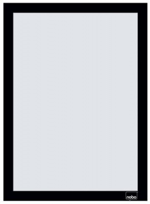 Posztertábla, fali, A4 méret, műanyag keret, 2 db, NOBO, fekete
