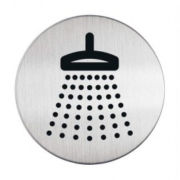 Információs tábla, rozsdamentes acél, DURABLE "Zuhany"