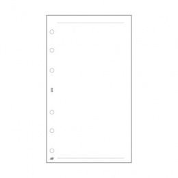 Kalendárium betét, jegyzetlap, "L", sima, SATURNUS, fehér